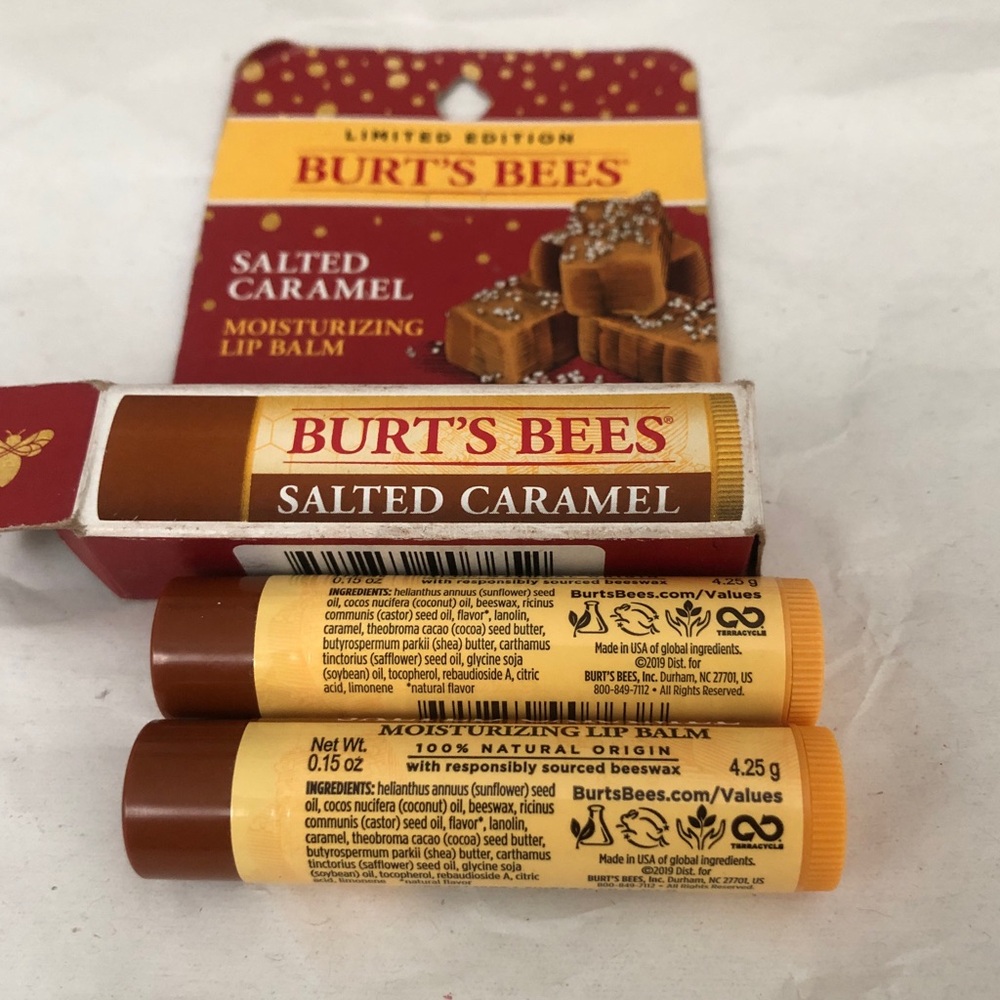2 Burt’s Bees Salted Caramel Lip Balm NEW Limited Edition